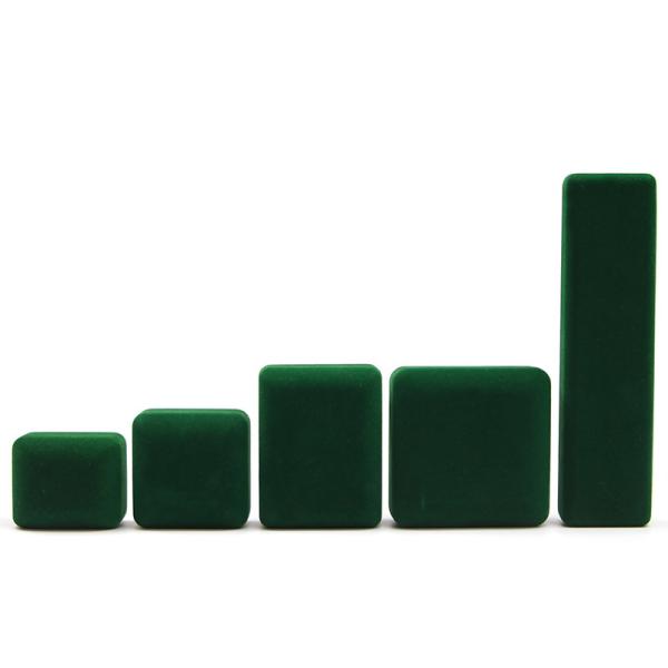 Boîte de bijoux verte personnalisée LED Velours de bijoux Package avec luxe et personnalisé Ring Box