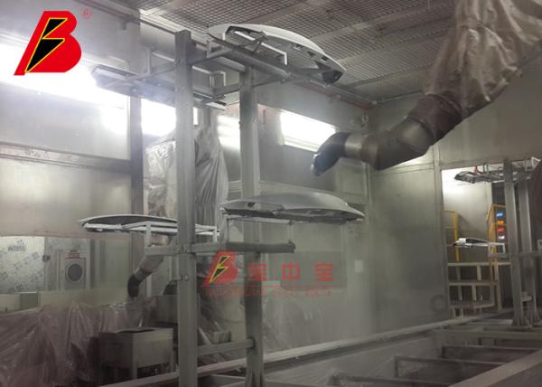 Chaîne de production de peinture en métal de système automatique de Hood Paint Room With Robot équipements de peinture