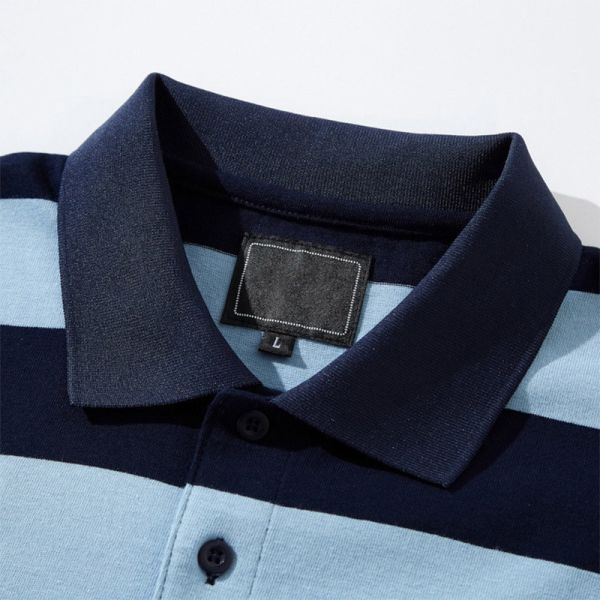 Рубашка короткого рукава рубашки поло 100% хлопок лета Unisex Multicolor горизонтальная Striped