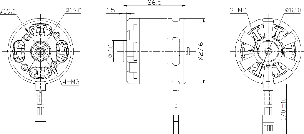 Factory & Customizable & Balanced Brushless C2208 2-4s BLDC Brushless DC Drive Motor for Multi Axis Aircraft Pan-Tilt Heli PTZ