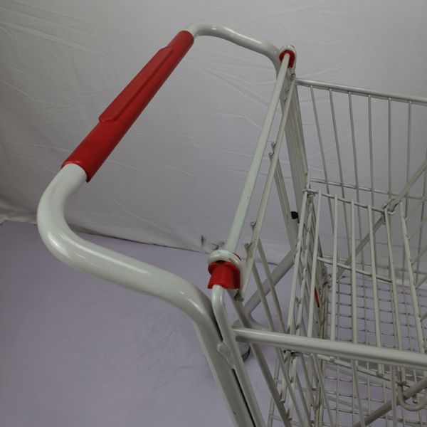 American Style Foldable Steel Shopping Cart Supermarket Basket Trolley CE Certificate