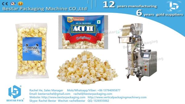 Popcorn kernels automatic packing machine with weighing, printing and labeling BSTV-550AZ