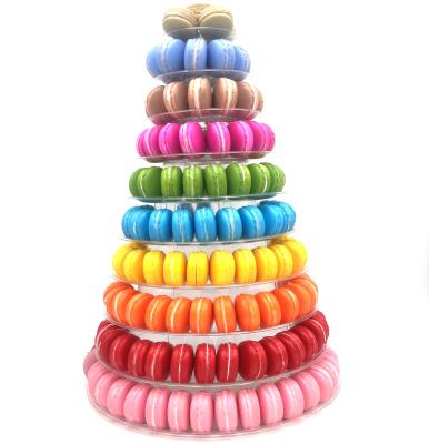 Suporte em linha varejo da torre do macaron da série da ordem 10 para a exposição com base acrílica