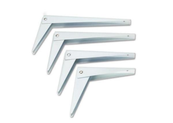 L Shape Foldable Triangle Wall Shelf / Cold Rolled Steel Triangle Wall Bracket 8-14