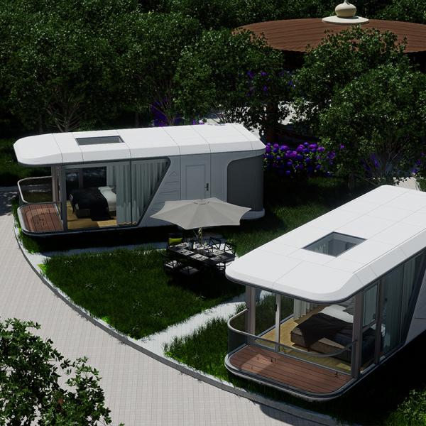 Luxe 2 3 chambre et salon moderne préfabriqué intelligent petite capsule spatiale mobile modulaire conteneur maison maison avec cuisine