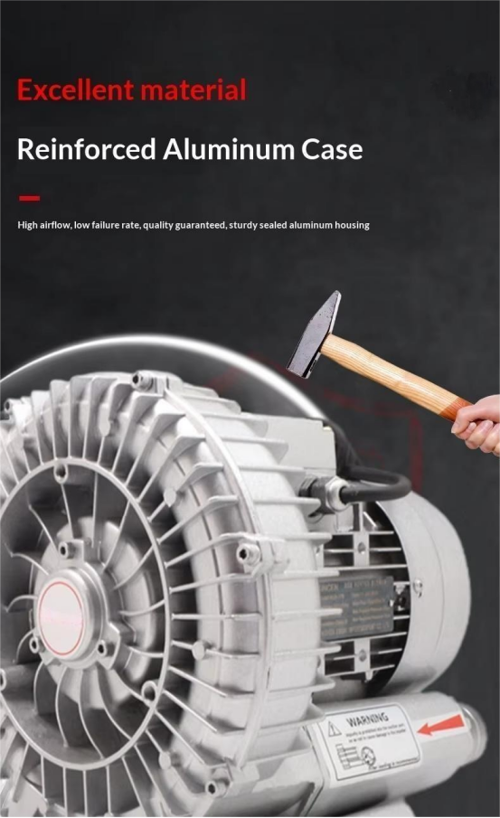 Fish Pond Electric Vortex Air Blower 1.5kw 2HP For Fish Feeding Machine