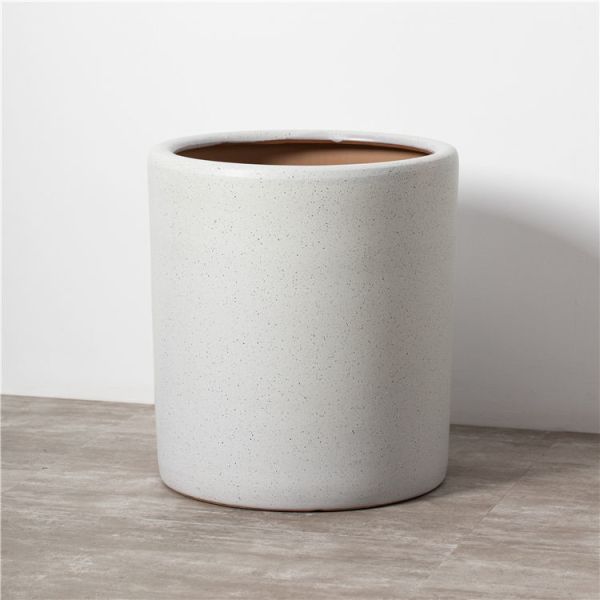 The Latest Design Reliable Hotel Outdoor Corridor Decoration Cylinder Flower Pots White Large Ceramic Pots Planter
