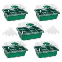 Vente en gros de plateaux de semences de plantes à cellules en plastique Propagatorkit Plateau de germination Plateau de semis de départ Plateau de pépinière avec couvercle