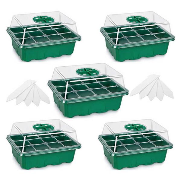 Customized Garden Plant Nursery Tray Pot Grow Germination Starter 12 Cells Plant Seedling Trays