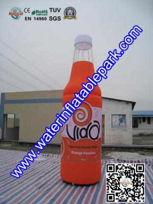 PVC Custom Inflatable Advertising Bottle , 5M Inflatable Bottle Model  For Promotion