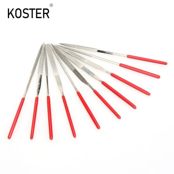 Round File 10PCS Mini Diamond Needle File with Tooth Pattern Bidentate Pattern Included