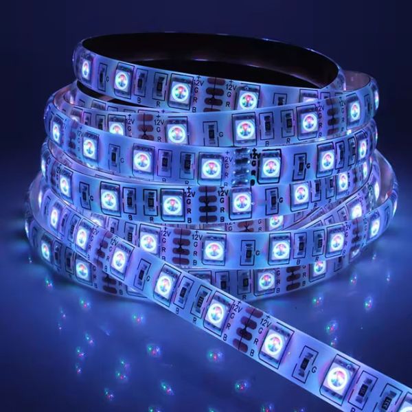 Led 5050 Colorful Dimmable 60 Leds/M Rgb Flexible Strip Light Waterproof Ip65