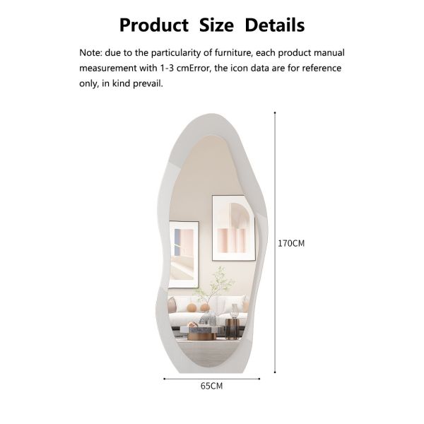 Floor Standing Large Arch Lighted Full Body Length Mirror with LED Lights in Silver