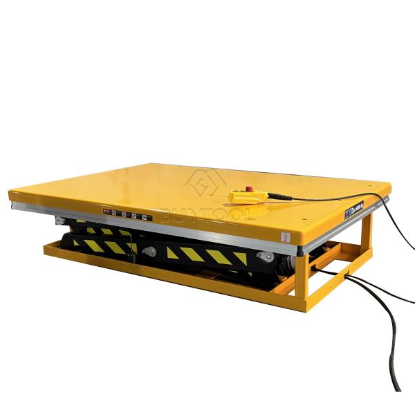350kg Hydraulic Electric Mobile Double Scissor Lift Table Cart 70 Max Height