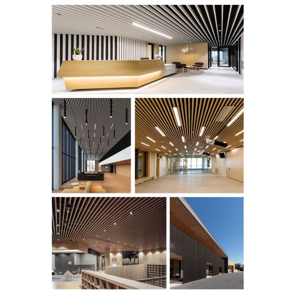 Suspended Ceiling System Aluminium Baffle Ceiling Powder Coating Surface Free Sample Provided for Easy Project Evaluation