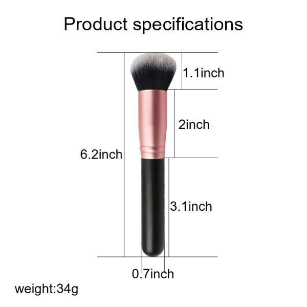 Synthetic Hair 1pcs Kabuki Makeup Brushes ISO 9001