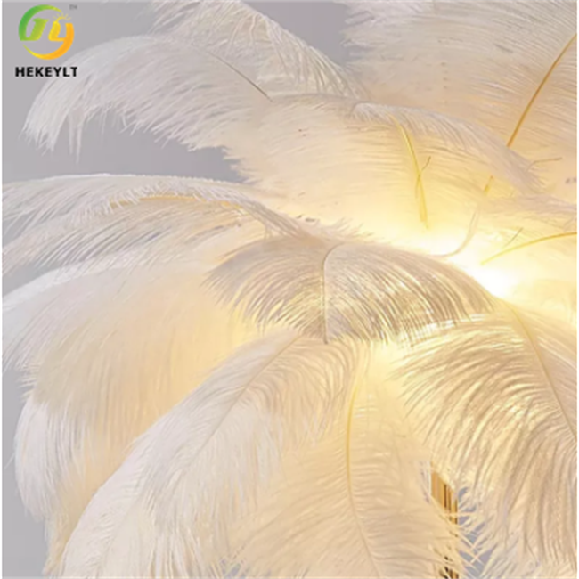 Металл золота света пола нордического 85в современный современный с управлением переключателя белого пера