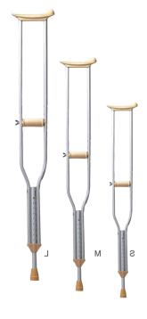 Bâtons de béquille pour patients en aluminium pour l'hôpital