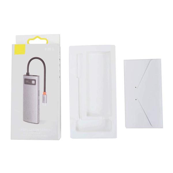 Impressão personalizada de cabo USB Produtos eletrônicos Display Retail Packaging Caixa de cartão com gancho pendurado