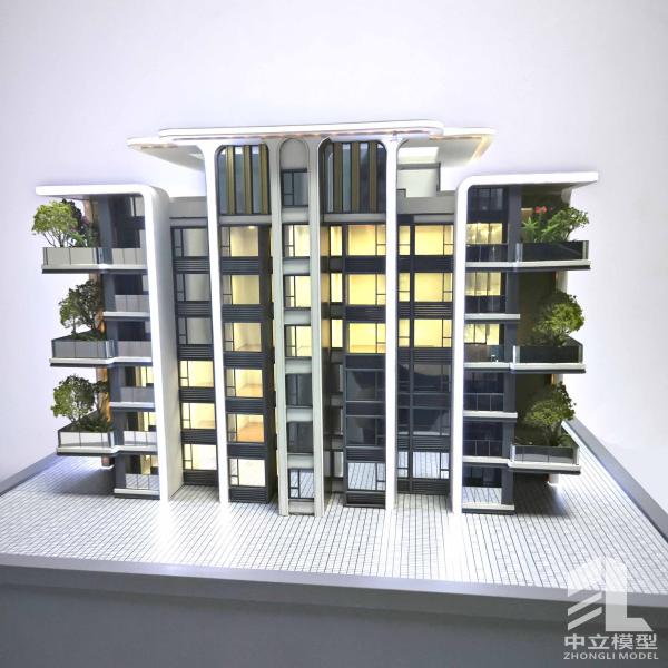 Residential 1:100 Scale Buildings With Lighting Landscaping Models Architectural