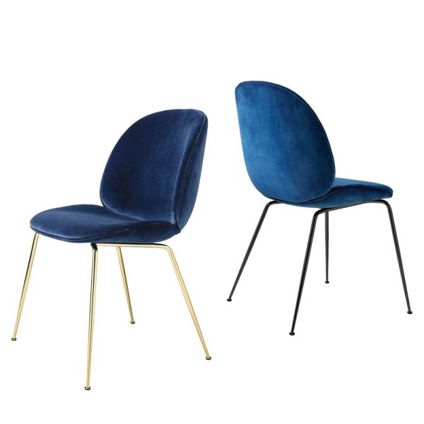 Modern Velvet Dining Chair with Gold Metal Legs for Restaurant Cafe Hotel Luxury Seating Furniture Commercial Wholesale
