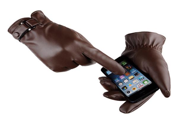 Fashion Windproof Leather Driving Gloves 100 G Weight Used For Adult