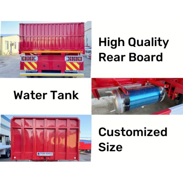 TITAN Tri Axle 60 Tons Drop Side Semi Trailer for Sale | Bulk Cargo Semi Trailer