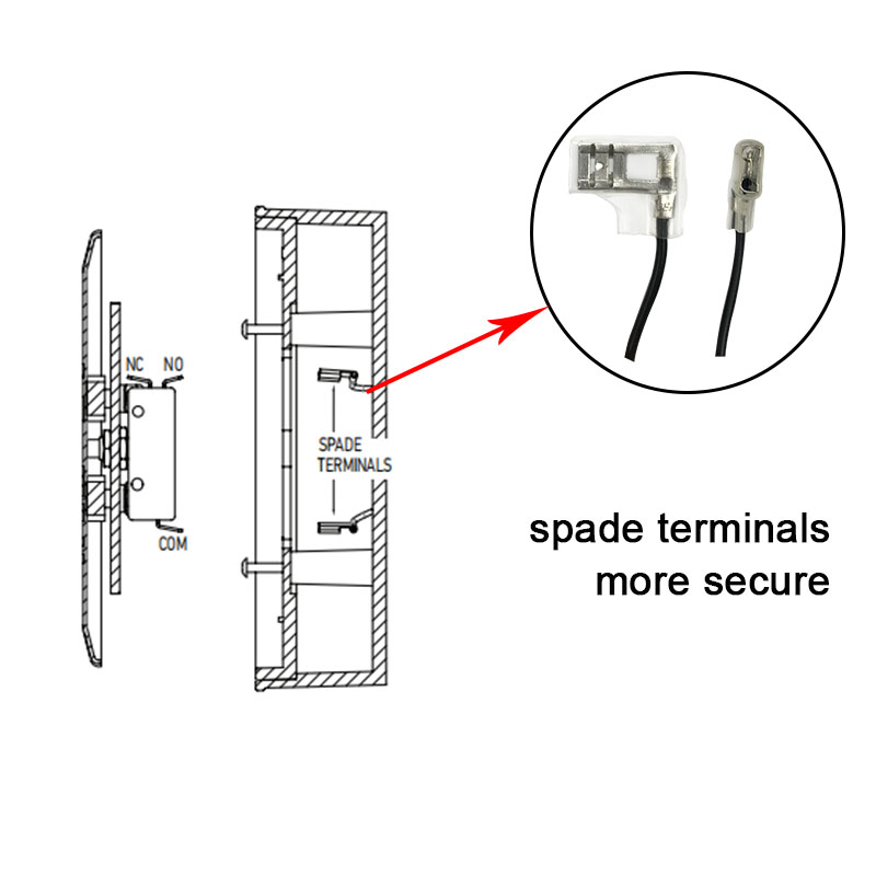 Кнопка SS304 125VAC 12V 15x115x45mm неработающая
