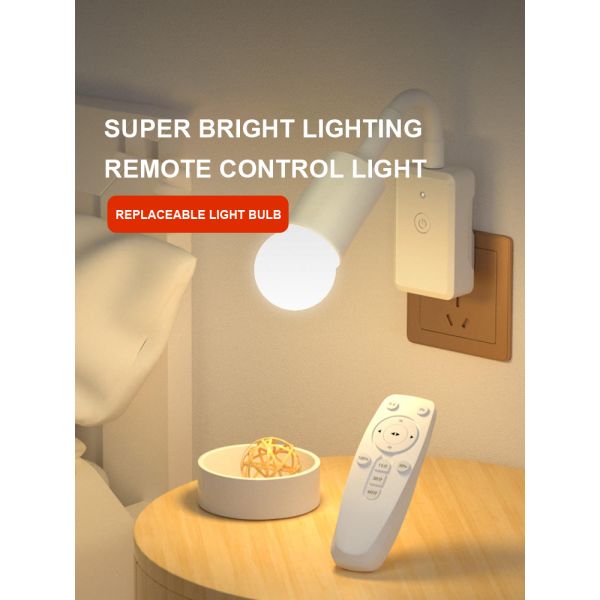 Two/Three Plug Remote Control Socket 5W Night Light for Bedroom Sleep and Baby Feeding