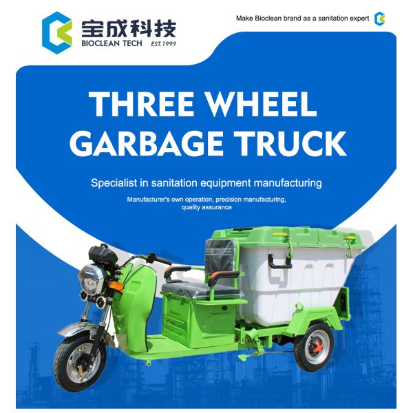 Compact Electric Sanitation Cart: Manual Dumping for Quick, Easy Cleaning