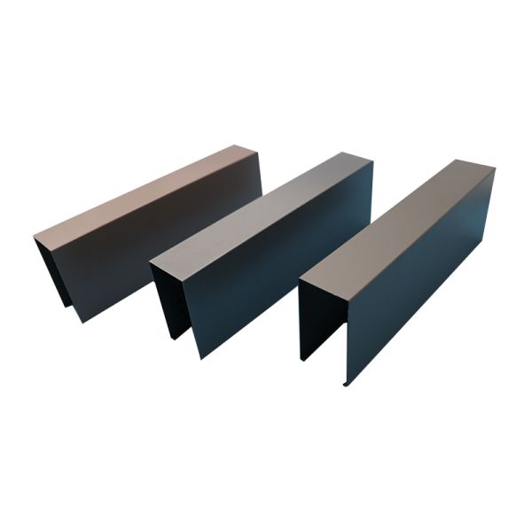 Grey Alum Strip Ceiling Stylish Calm High End Interior Design