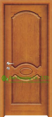 Mahogany Veneer Wood Door With Frame Moulding, Waterproof wood door For Main Entrance