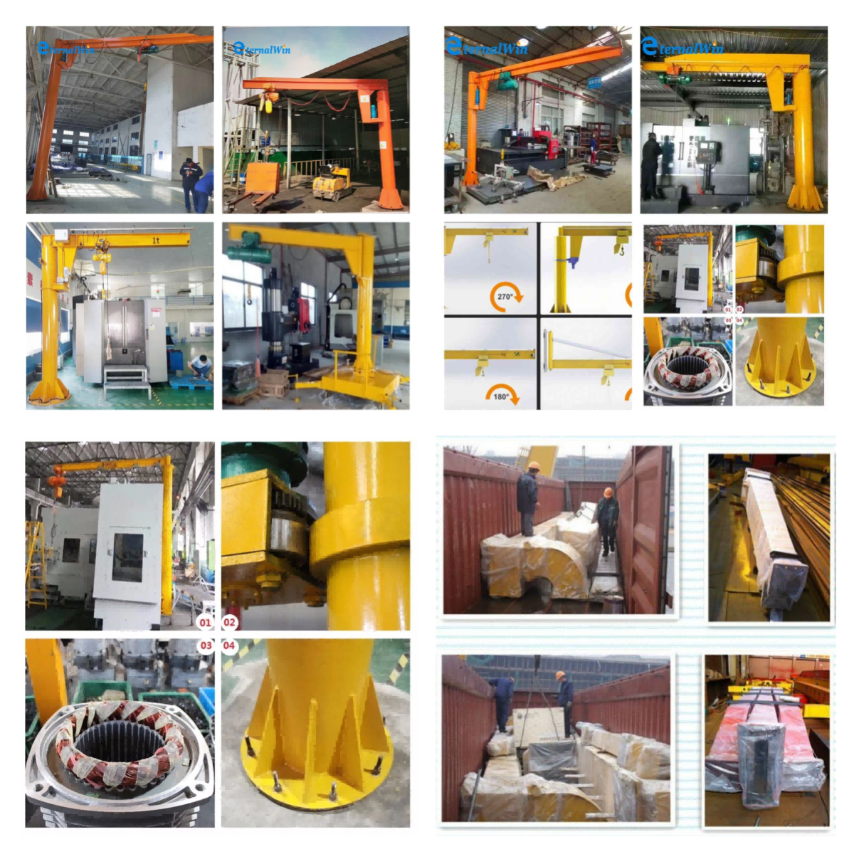 Crane Workshop Swing Arm Crane voladizo de acero inoxidable eléctrico 5T 10T