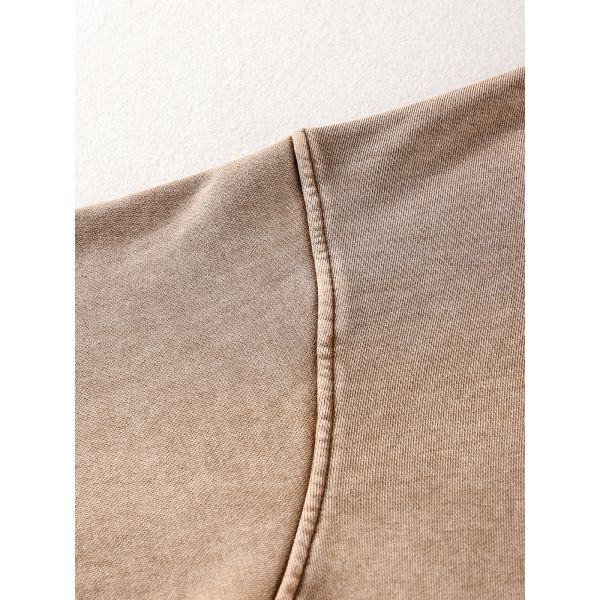 Crop Top Heavyweight Cotton Hoodie Long Sleeve Plain Oversized Sweatshirts