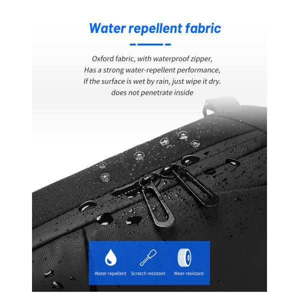 Black Gray 5L Shoulder Crossbody Mens Chest Sling Bag 0.53KG