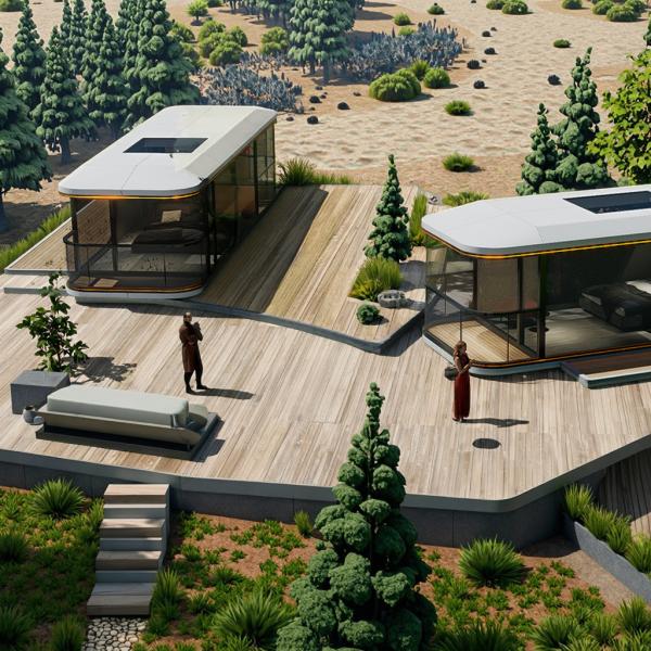 Space Capsule House Ultimate Compact Accommodation Solution In Tourism Market With Futuristic Design And Intelligent Services