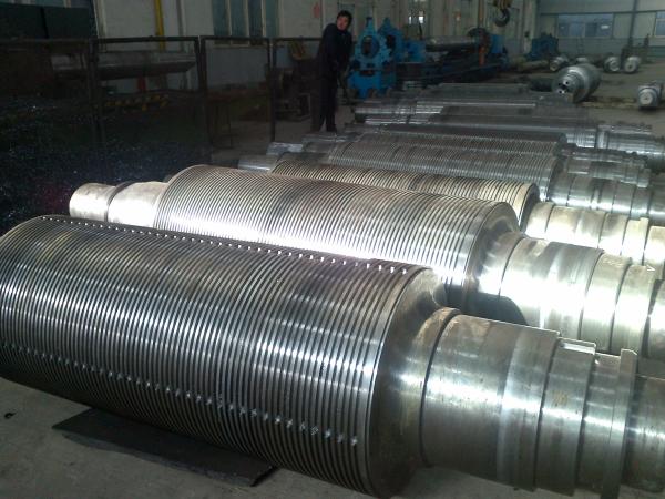 42CrMo / 40CrMo Diameter 450 - 800 mm Aluminum Cast Iron Corrugated Roller Core For Copper / Bronze Belt