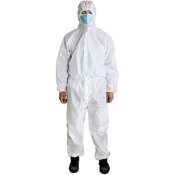 Splash Proof Disposable Protective Coverall , Disposable Work Suits Waterproof