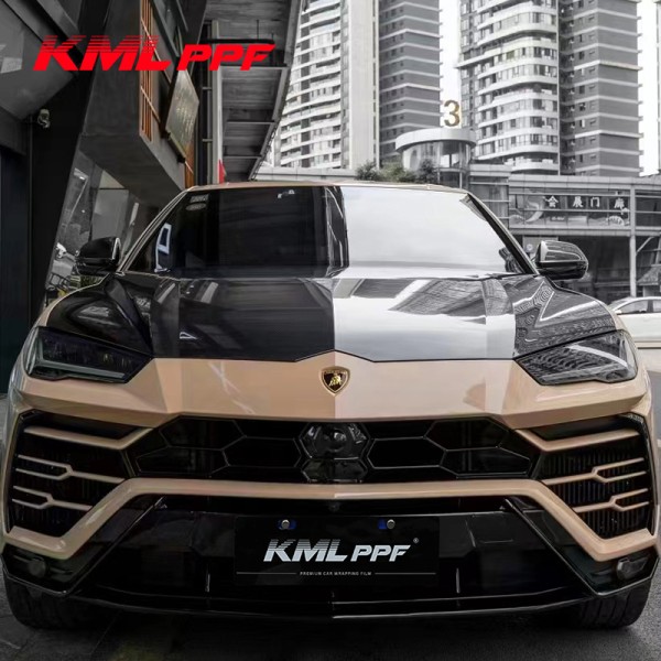 1.52 X 15m 6D Carbon Fiber Film Gold Car Paint Protection Film Over Vinyl Wrap