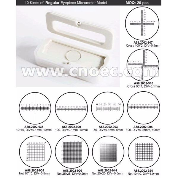 DIV 5mm 10mm Microscope Accessories OPTO-EDU A58.2002 Microscope Eyepiece Micrometer