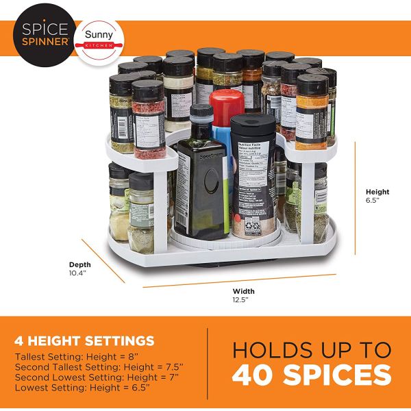 Home Cosmetic Storage Gods ABS Rotating Shelf Cabinet Organizer with Customized Logo