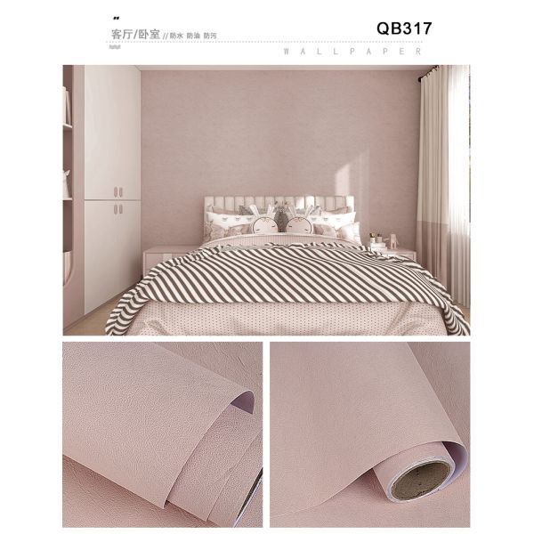 Papel de pared de tela azul rosa Papel de pared de tela impermeable para pared