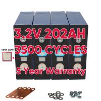 Lifepo4 200ah baterias de íon de lítio recarregável veículo elétrico 3.2v202ah