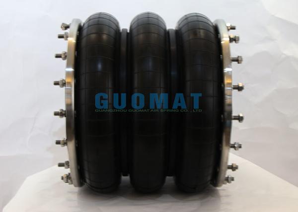 Triple Convoluted Industrial Air Bag LHF320/350-3 With Stainless Steel Flange Papermaking Equipment Air Springs