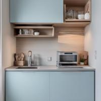 Quarto de hóspedes de hotel Unidades de cozinha para pequenas cozinhas Unidade de cozinha