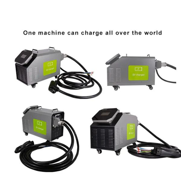 3in1 DC portable ev charger 7kw output 200-750V 20A OEM ODM fast ev charger portable