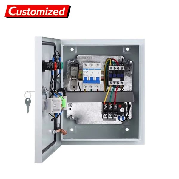 Custom 380V Three-Phase Motor Control Box with IP55 Waterproof Wall-Mounted Distribution Panel