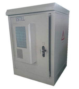 One Compartment DC48V Outdoor Telecom Enclosure Galvanized Steel Two Doors