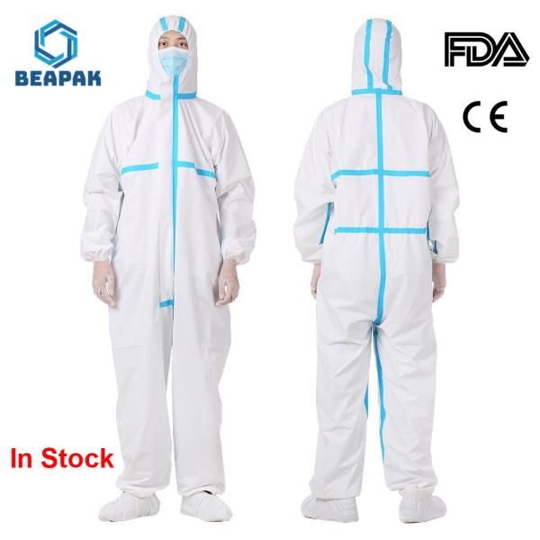 White Surgical Disposable Protective Coverall Nonwoven Microporous Film