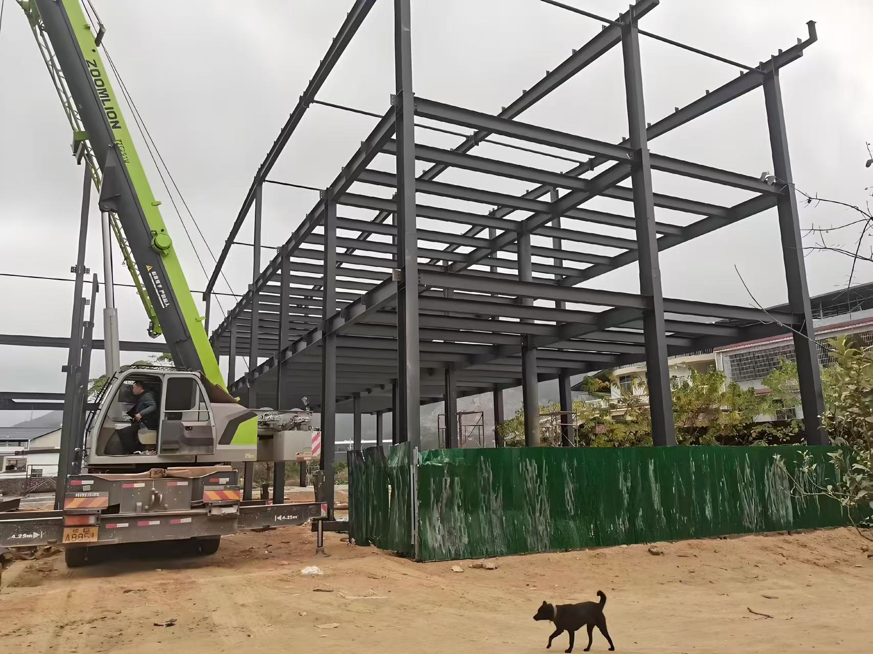 Eco Friendly Metal Prefab Fire Resistance Q355 Prefabricated Warehouse Building